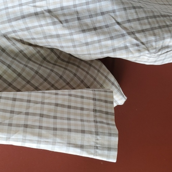 Comfort Outfitter NWT 3XL lt tan plaid SS button down shirt 25$ Retail - Picture 6 of 10
